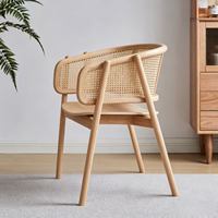 Fauteuil d'appoint en rotin tressé de luxe moderne, léger et durable, pour hall d'hôtel et usage domestique