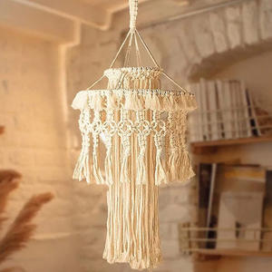 Venta al por mayor Boho tejido a mano pantalla colgante para boda fiesta en casa decoración <span class=keywords><strong>comprar</strong></span> de Isar internacional - Product Image 2