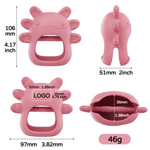 Mordedores de Silicona Libres de BPA para Bebés, Juguetes para Masticar, Chupete de Mano para Aliviar el Dolor de Dentición - Product Image 3