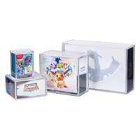 Étui de présentation portable en acrylique PTCG moderne, écologique, résistant aux UV, avec couvercle magnétique pour boosters Pokémon ETB UPC, résistant à l'eau