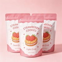 Sachets personnalisés imprimés avec logo thermoscellable, en aluminium dépoli, à fond plat, pour aliments, pâtisseries, bonbons, biscuits individuels