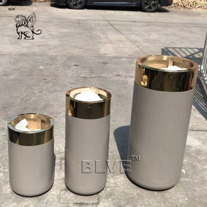 BLVE personalizado estilo moderno Hotel hogar Decoración pública macetas jarrón de acero inoxidable <span class=keywords><strong>colores</strong></span> <span class=keywords><strong>maceta</strong></span> de Metal - Product Image 2