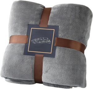 <b>Super</b> <b>Soft</b> Knitted Microfiber Flannel Fleece Blanket <b>Throw</b> Wholesale Customizable Four Seasons Home Use European American Style - Product Image 1