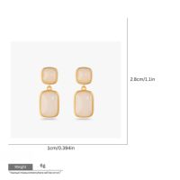 EDGE Popular Pick Spring Beige Color Gold Plated Trendy Statement Geometric Brass Modern Dangle Women Fashion Jewelry Earrings