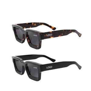 نظارات شمسية ريترو فاخرة مربعة سميكة من الأسيتات مستقطبة بشعار مخصص بجودة عالية لعامي 2025 و<span class=keywords><strong>2026</strong></span> للرجال والنساء - Product Image 1
