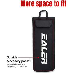 Sac de rangement pour lames de patins à glace EALER, grand modèle, noir, en nylon, avec fenêtre transparente, pour équipement de hockey sur glace - Product Image 3