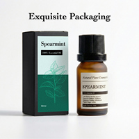 Huile Essentielle de Menthe Poivrée et Menthe Verte OEM 10ml 100% Pure Distillée à la Vapeur Douce Antibactérienne Soin de la Peau Soulagement de la Douleur Anti-Gonflement
