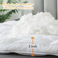 Surmatelas en mousse à mémoire de forme de 3 pouces Haut de coussin en mousse à mémoire de forme pelucheuse et douce avec 4 bandes élastiques d'ancrage