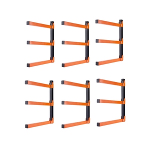 Scaffale in metallo multiuso da parete per giardino, cortile, officina, interni, con staffe in legno, Made in China - Product Image 3