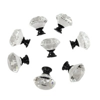 Qualité en gros meubles cristal bouton boutons en verre pour chambre cristal poignée commode Diamante tiroir poignée style moderne