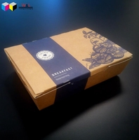 Boîte en papier biodégradables à emporter, à palper, 100% papier de qualité alimentaire, salade sushi boîte de pâtes, livraison directe