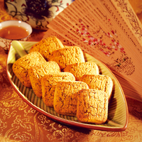LIKOFU Crackers et shortcakes chinois à saveur de thé croustillant Boîte de pâtisseries sucrées assorties