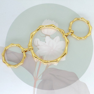 Conector de Metal de Aleación de Zinc Ajustable con Hebilla de Tres <span class=keywords><strong>Aros</strong></span> en Forma de O para Correa de Bikini, Accesorios de Traje de <span class=keywords><strong>Baño</strong></span> - Product Image 6