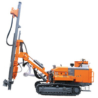 Engin de forage souterrain diesel entièrement hydraulique avec boîte de vitesses et roulement pour puits d'eau, profondeur max. 550 m, mobilité sur roues/chenilles