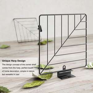 Estante de almacenamiento de madera de <span class=keywords><strong>5</strong></span> niveles, estante de esquina montado en la pared para baño, dormitorio, sala de estar, cocina y oficina - Product Image 5