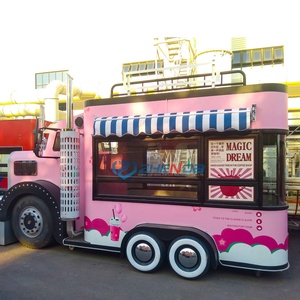 Food Cart for Sale Mobile Fruit and Drink Vending <b>Trailer</b> Mobile Food Cart with Refrigerator - Product Image 2
