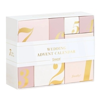Boîte de calendrier de l'avent de Noël de luxe personnalisée, finition mate, design gaufré, forme personnalisée, cadeaux 7 jours, mariages, sérum de soin de la peau