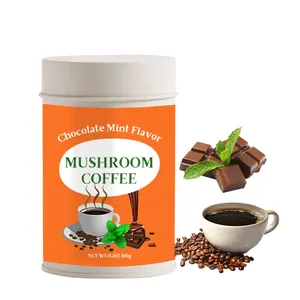 Sinh tố bột cà phê Arabica thuần chay hương vị bạc hà hương vị bạc hà hương vị cà phê nấm với sô cô la nấm cà phê nhãn hiệu riêng