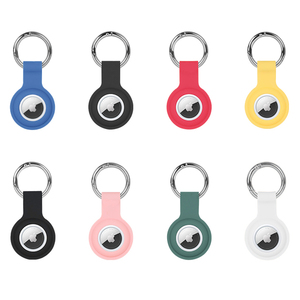 Vente chaude Pure Design Soft Touch Liquid Silicone Portable étui de protection avec porte-clés pour airtag étanche tracker Cover - Product Image 1