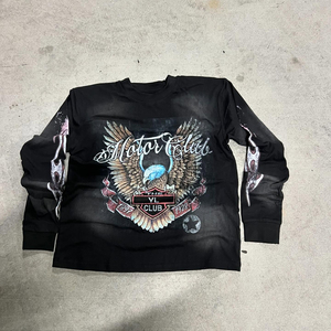 Chúng Tôi Miễn Phí Thuế Tùy Chỉnh In Thời Trang Phố Nặng Cổ Điển Thời Trang Phố 100% Cotton Boxy T-Shirts In Đồ Họa Rửa T-Shirts - Product Image 2