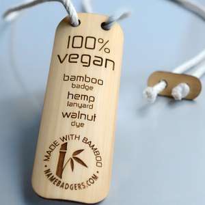 Badges de travail, étiquettes nominatives, badges d'identification des employés, plaques nominatives en <span class=keywords><strong>bambou</strong></span> simples et créatives, personnalisables et disponibles en gros - Product Image 2