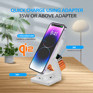   Cargador Inalámbrico 3 en 1, Soporte de Carga Rápida de 15W, Plegable, Magnético, Portátil, para Teléfonos Celulares, Cargador Eléctrico - Product Image 2