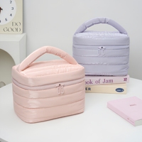 Trousse de Maquillage Grande Capacité Rembourrée et Imperméable avec Logo Personnalisé, Organisateur Cosmétique Portable de Voyage pour Femmes