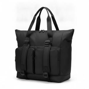 Sac à langer multi-compartiments en nylon certifié BSCI, grande capacité, sac fourre-tout pour maman, poche isotherme pour biberon, sangle amovible, 30x42x16cm - Product Image 2