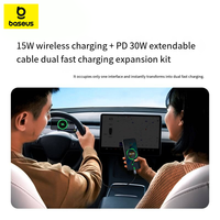 Support de chargeur sans fil 2-en-1 Baseus T-Space, comme neuf (95%), support de téléphone à charge rapide pour smartphones universels
