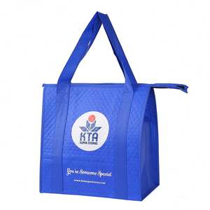 Sac à déjeuner isotherme recyclable personnalisable, sac à dos pliable imperméable, motif de dessin animé, réutilisable pour les courses alimentaires, les livraisons - Product Image 1