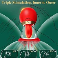 Masturbateur de poitrine à stimulation du point CG, avec fonction de léchage et de levage de la langue, affichage numérique, mini-programme, pompe à sein, jouet sexuel 100%