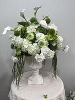 Bouquet de fleurs artificielles en soie rose nude, rose brun, rose poudré, rose hortensia pour centre de table, boule de fleurs suspendue, composition florale colorée