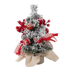 Mini árbol de Navidad Rosa flocado, cedro nevado realista para exhibición de hogar/tienda - Product Image 5