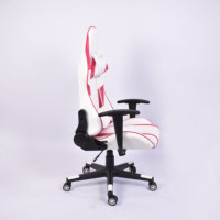 Chaise de jeu ergonomique pivotante en cuir de style racing avec support lombaire pour PC et e-sport