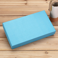 Boîte cadeau personnalisée pour portefeuille long avec couvercle et base, boîte d'emballage cosmétique carrée noire pour bas en soie, impression offset