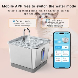 Fontaine à eau intelligente <span class=keywords><strong>pour</strong></span> animaux de compagnie avec capteur, en acier inoxydable, à piles, distributeur d'eau <span class=keywords><strong>pour</strong></span> <span class=keywords><strong>chat</strong></span>, filtration multiple, <span class=keywords><strong>puce</strong></span> intelligente - Product Image 4