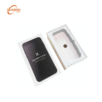 Boîte en carton recyclé pliable avec fenêtre transparente, impression UV, emballage pour étui de téléphone, protection d'écran, accessoires numériques