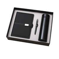 Ensemble de papeterie personnalisée N2023, carnet de notes d'affaires, carnet et stylo avec ensemble thermos, couverture rigide en simili cuir