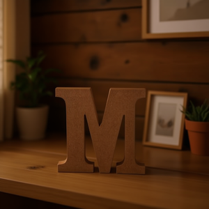 Insegna da parete decorativa in legno con lettera M di 15 cm di Ilan - Product Image 3