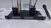 Mikrofon Nirkabel Profesional X10 Veida Long Distance 300m UHF True Diversity Lavalier Headset untuk Pertunjukan Panggung Infrared