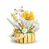 Jouets de construction en briques miniatures compatibles, plantes succulentes mignonnes, jouets de décoration, blocs de construction de plantes succulentes et de fleurs