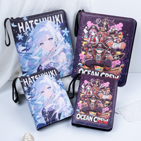 Classeur pour cartes TCG à 3 anneaux avec fermeture éclair, sangle de transport, album à feuilles mobiles, couverture personnalisée imprimée, pages intérieures librement remplaçables