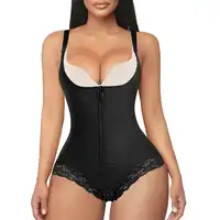 lace zip front snatched waist body