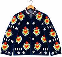 Veste bomber en velours brodée à la main de qualité supérieure pour femmes, manches longues, col en V, séchage rapide, doublure en coton respirant, hiver