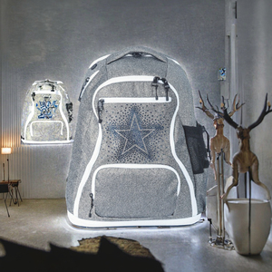 Bolsas Personalizadas de Animadoras con Pedrería para Niñas, MOQ Bajo, Servicio OEM, Animadoras Cálidas - Product Image 3