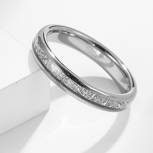 4毫米6毫米8毫米钨钢镶嵌冰丝戒指结婚订婚男女戒指 - Product Image 6