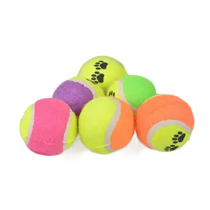 Pet Durable Playing Dog Plüsch Trainings ball Übung Verschiedene Farben Hund spielen Ball Licht Pom Pom Hund Tennis Kauball Spielzeug