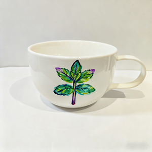 Custom Handmade Ceramic Porcelain Handpainted <strong>Liqueur</strong> Glass - Personalized Photo Pattern Coffee Mug - Holiday Gift - Product Image 3