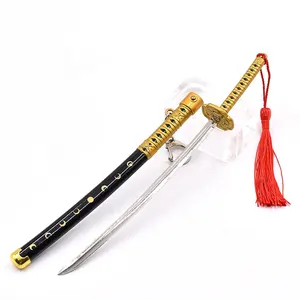 hot sales popular anime sword chaos dance Sun Moon Soong near samurai sword equipment metal crafts sword keychain