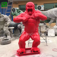 Statue de gorille décorative d'extérieur en résine et fibre de verre, faite à la main